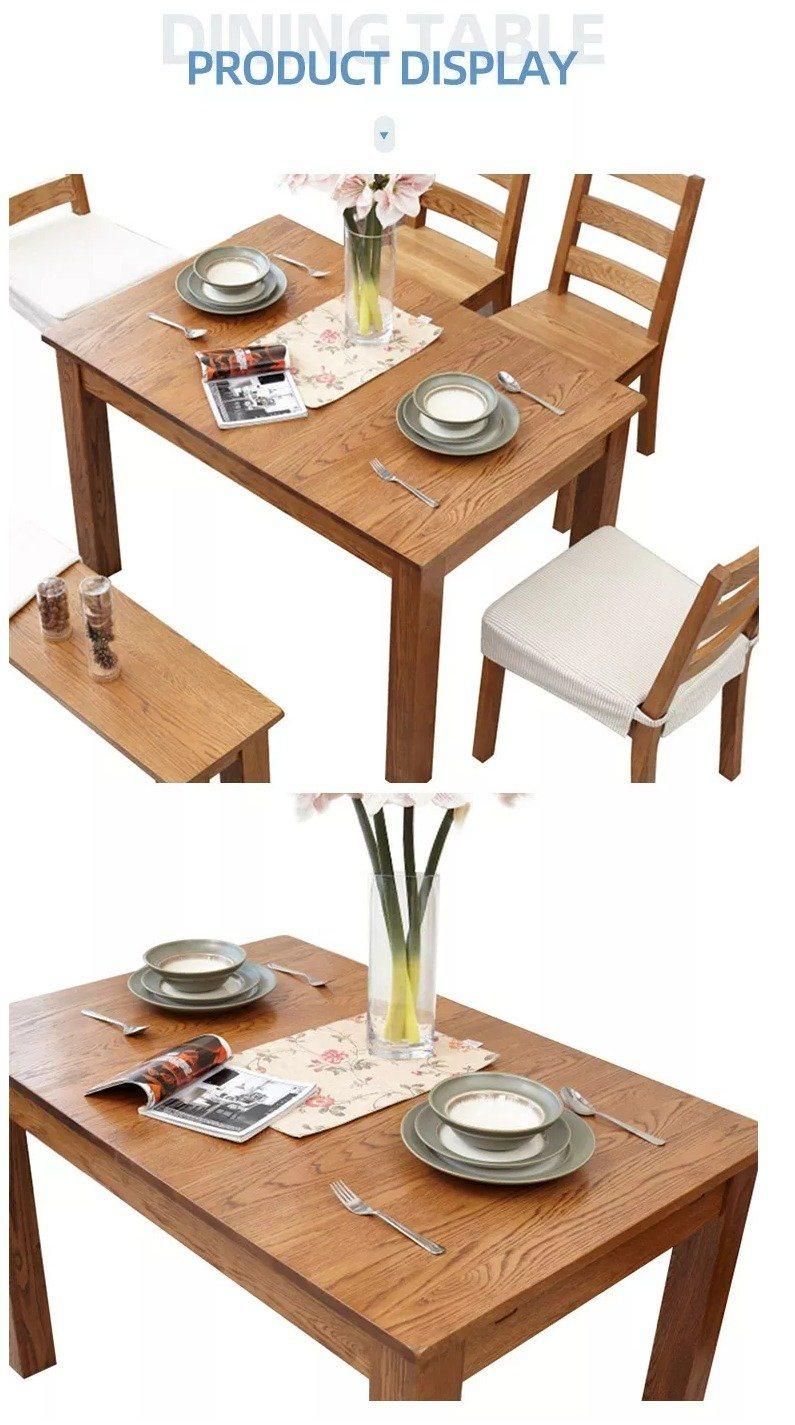 Furniture Modern Furniture Table Home Furniture Wooden Furniture Solid Oak Antique Brown Wood Style Space Saving Extendable to 6 Seater Dining Table and Chairs