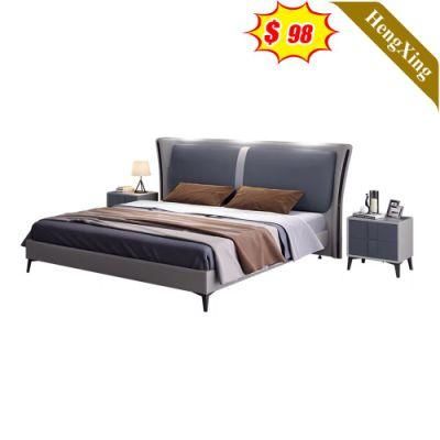 Customized Modern Home Hotel Bedroom Furniture Set MDF Wooden King Queen Bed Wall Sofa Double Bed (UL-22NR61561)