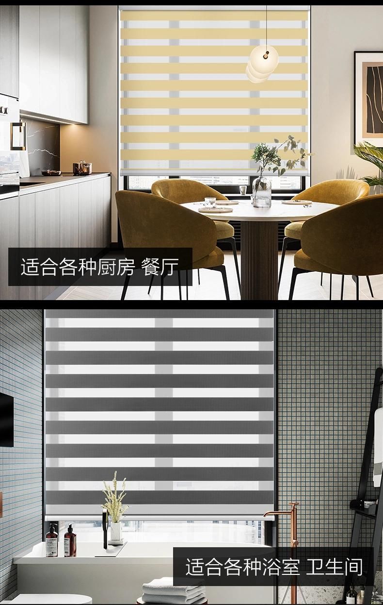 Roll up Manual Roller Blinds Curtain, Motorized/Electric Blackout Roller Blinds Windows Used Hotel Curtains Double Roller Blinds, Duo Roll up Shade
