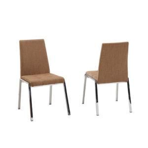 Fabric Stainless Steel Restaurant Upholstered Modern Dining Chair