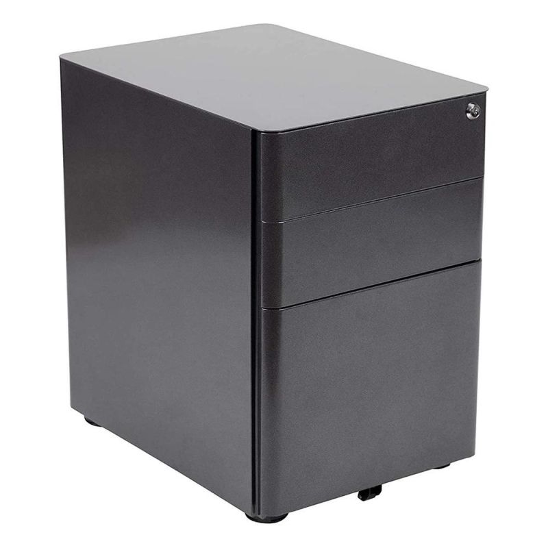 3 Drawer Black Mobile Cabinet Mail Box File Cabinet Express Delivery