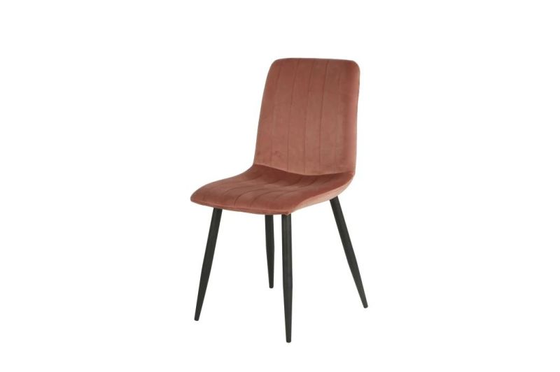 Dining Chairs Velvet Upholstered Seat Tub Chairs with Black Metal Legs Living Room Lounge Reception Restaurant Velvet Mustard Chair