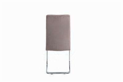 Velvet Fabric Chrom Metal Legs Dining Room Chair Dining Chair