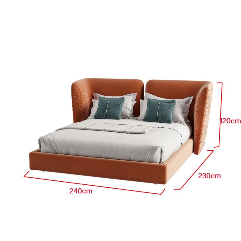 Wholesale Luxury Upholstered King Size Fabric Bed Modern Wooden Home Hotel Furniture Bedding Set