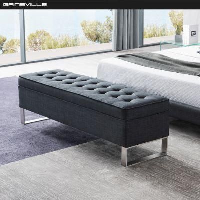 Luxury Bed Room Furniture Double Size Leather Modern Fabric Bed Gc1801