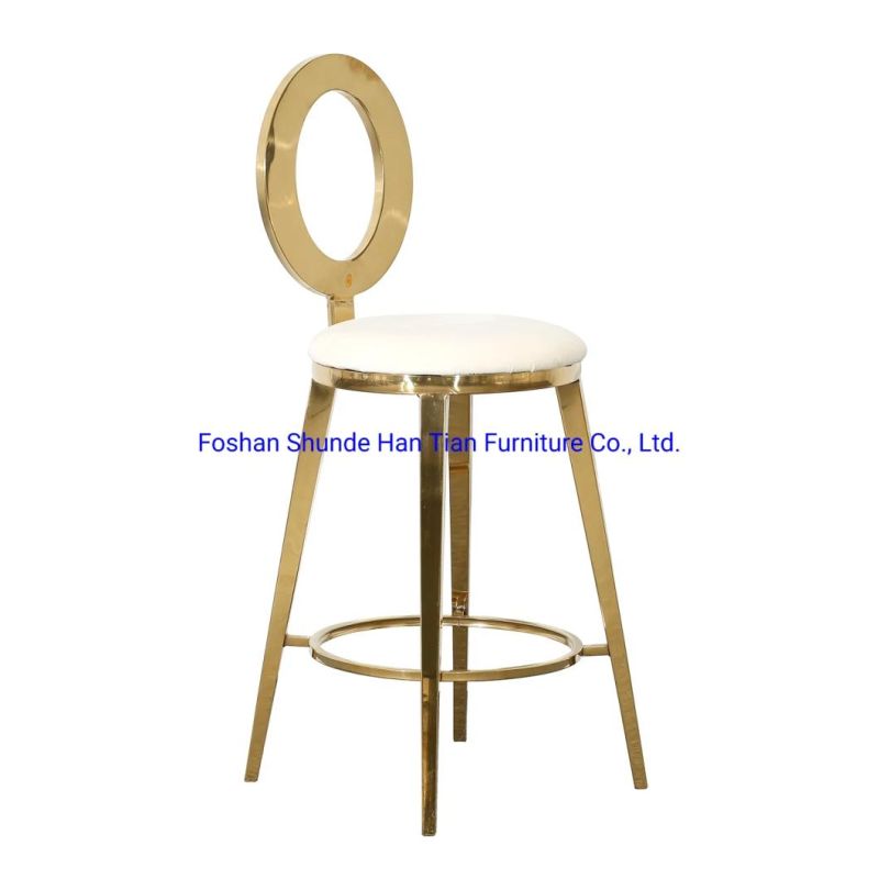Gold Stainless Steel Metal Furniture Wedding Restaurant Fabric Banquet Dining Chairs