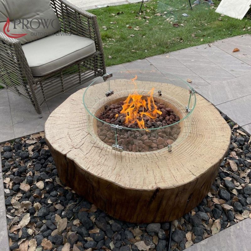 Hot Sale Burning Wood Concrete Gas Fire Table Table