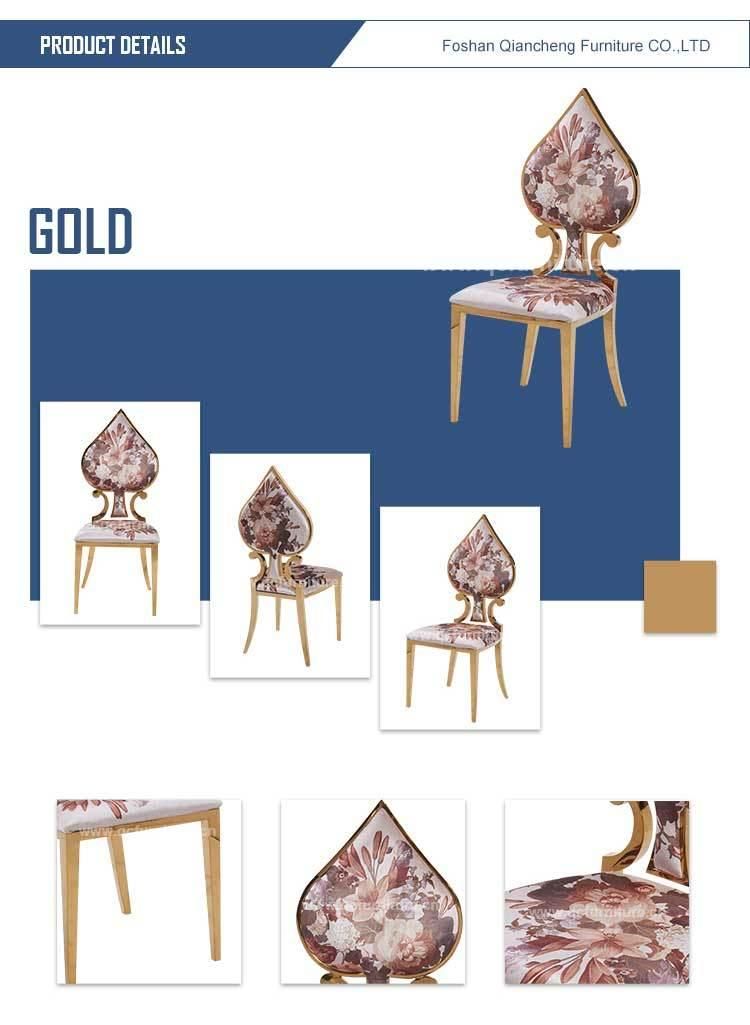 Wedding Furniture Luxury Flower Shape Wedding Chair Banquet Chair with Fabric