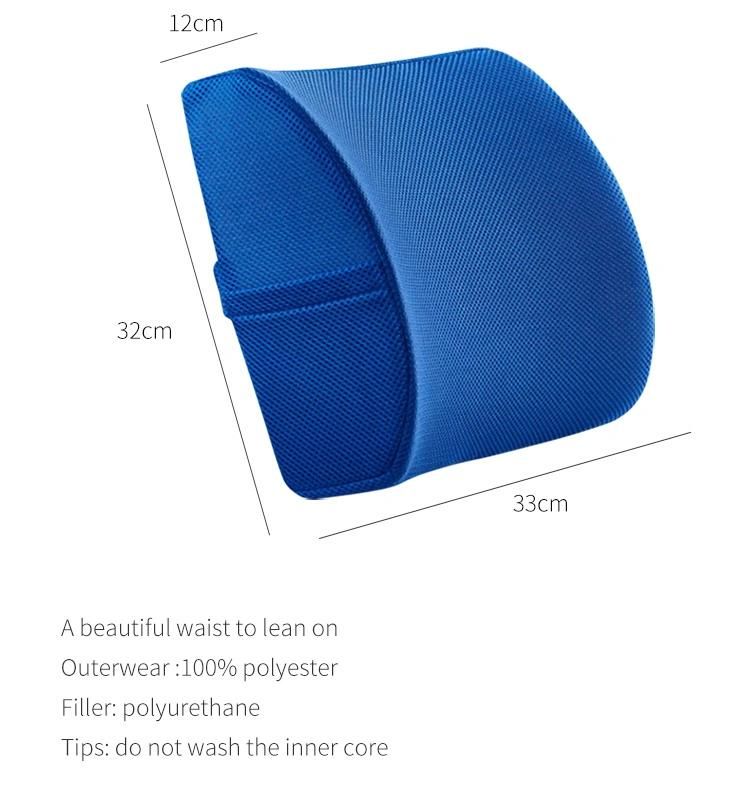 Breathable Grid Fabric Memory Foam Seat Back Lumbar Support Pillow Set, Gel Seat Cushion Sets for Office Chair