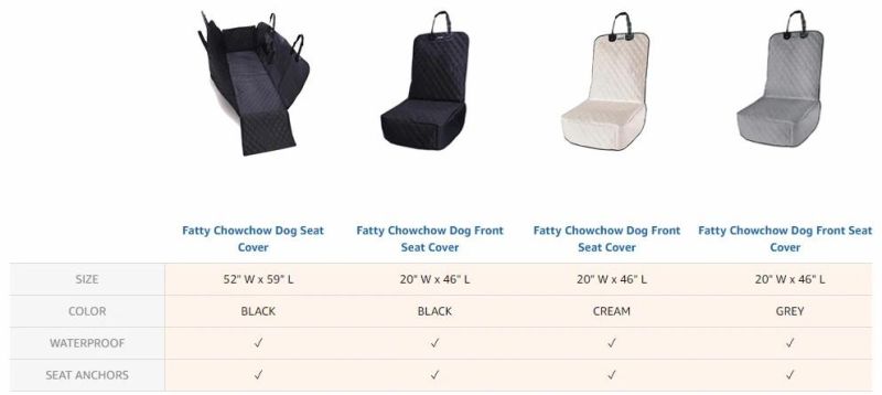 Car Seat Cover for Dog, Pet Seat Cover Hammock with Mesh Window and Side Flaps, Dog Car Seat Waterproof 900d Heavy Duty Fabric Scratch Proof for Car Trucks