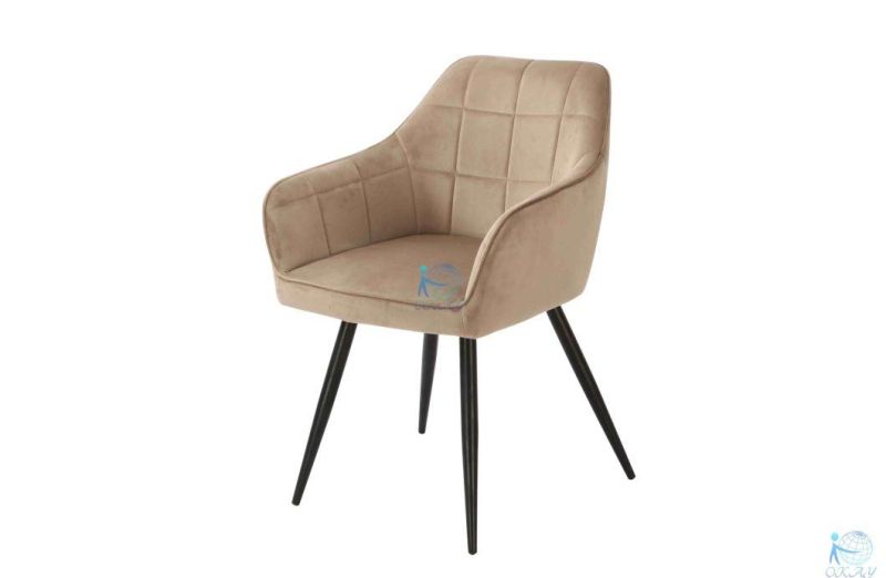 Wholesale New Type Nordic Modern Luxury Outdoor Living Room Restaurant Furniture Colorful Black Velvet Dining Chair