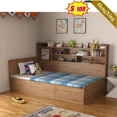 Traditional Home Hotel Bedroom Furniture MDF Melamine Wooden King Queen Bed Storage Wall Double Bed (HX-8ND9528)