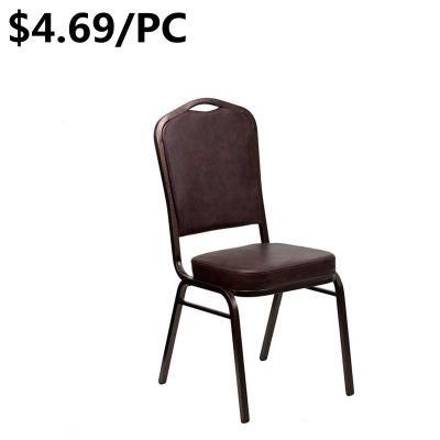 Soft Hotel Furniture Portable Metal Wedding Party Iron Banquet Chair