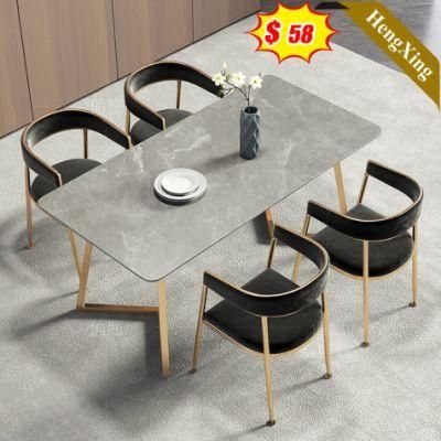 Home Small Apartment Nordic Style Designer Luxury Restaurant Furniture Simple Marble Dining Table with Chair