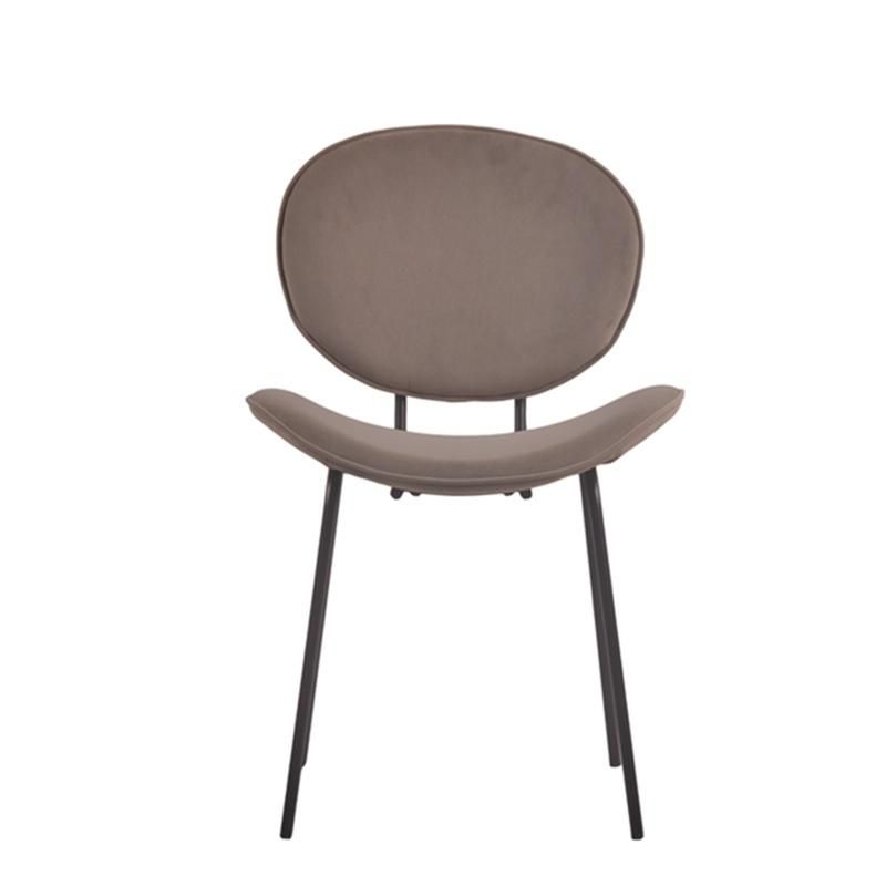 Cheap Custom Nordic Fabric Accent Dine Room Restaurant Chair with Metal Legs