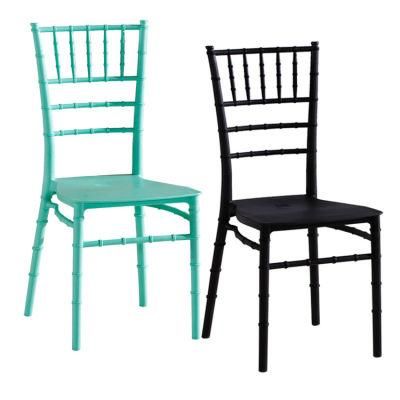 China Factory Modern Furniture Hotel Restaurant Event Stacking Nordic PP Plastic Tiffany Chiavari Wedding Dining Chair