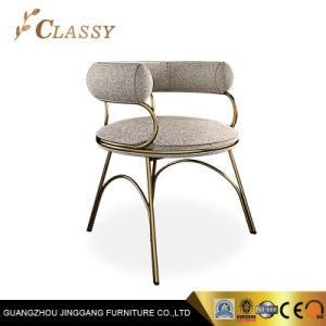 Modern Design Luxury Simple Style Velvet Fabric Metal Stainless Steel Leg Dining Chair for Home, Cafe, Hotel