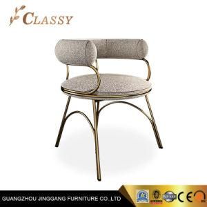 Modern Design Luxury Simple Style Velvet Fabric Metal Stainless Steel Leg Dining Chair for Home, Cafe, Hotel