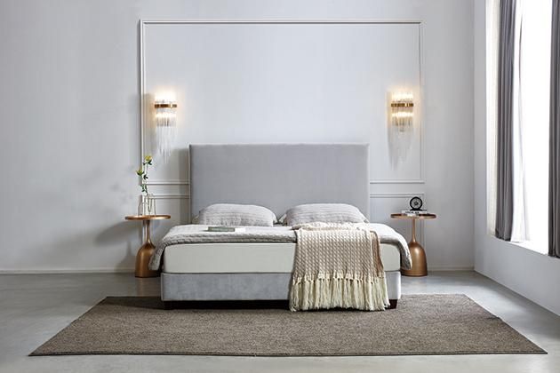 Zhida OEM&ODM Modern Bedroom Set Furniture Luxury King Queen Double Size Solid Wood Bed