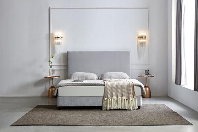 Zhida OEM&ODM Modern Bedroom Set Furniture Luxury King Queen Double Size Solid Wood Bed