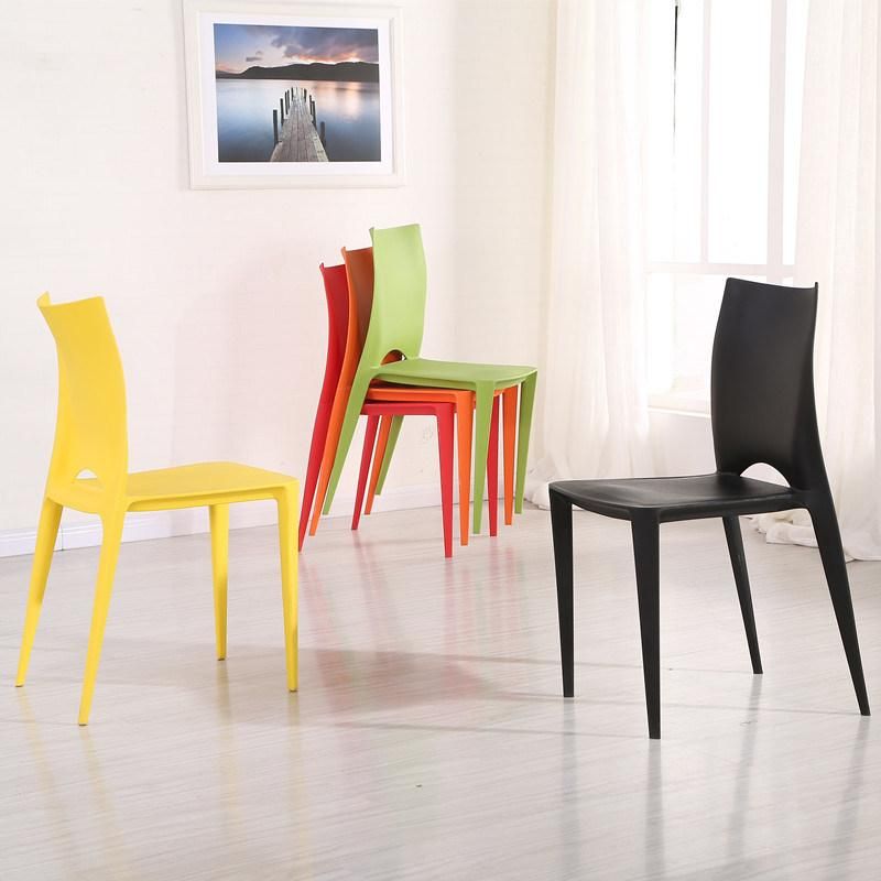 Sedie Vintage Restaurant Wearable Plastic Chair with Back Rest