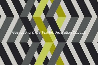 Zhida Textiles Fashion Abstract Stripe Printed Velvet Terciopelo Upholstery Sofa Fabric Tela