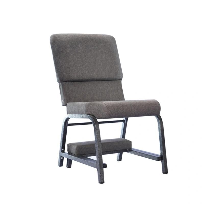 Hot Sell Stackable Metal Ergonomic Fabric Dining Silla Church Chair