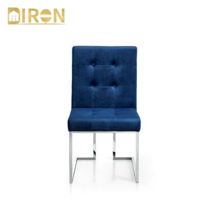 Hotel Home Living Room Modern Furniture Fabric Stainless Steel Dining Chair