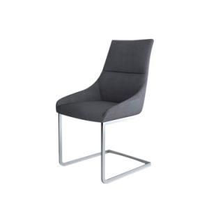 Modern Leather Upholstered Seat High Back Dining Chair