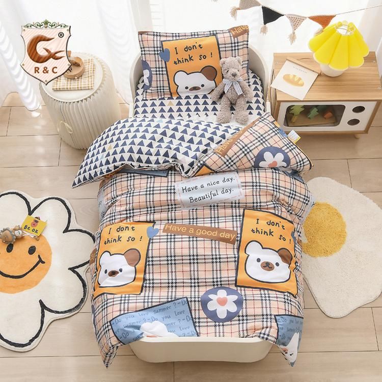 High Quality Cartoon Animal Crib Toddler Bedding Set Children′s Bed Set