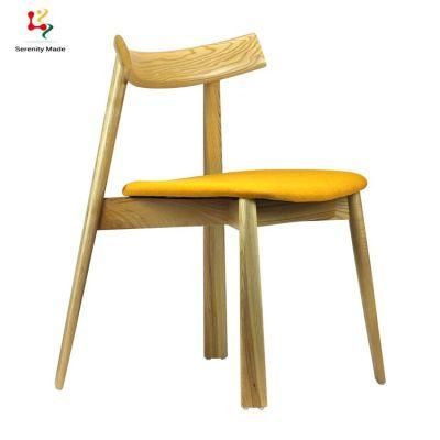 High Quality Commercial Modern Restaurant Furniture Fabric Seat Wood Dining Chair