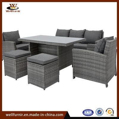 Wholesale Garden Home Outdoor Furniture PE Rattan Sofa Set (WFD-08C)