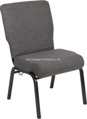 Professional Manufacturer of Charcoal Fabric Metal Church Worship Auditorium Chair (ZG13-010)