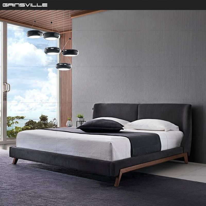 Modern Furniture Bedroom Foshan Storage Leather Adjustable Slat Royal King Size Wall Bed