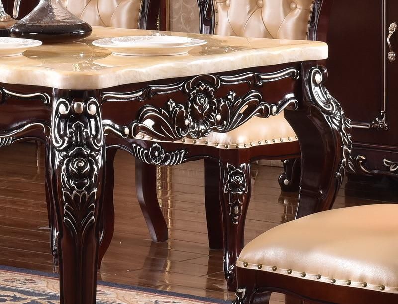 European Style Solid Wood Dinning Room Furniture of Dinning Table and Dinning Chair