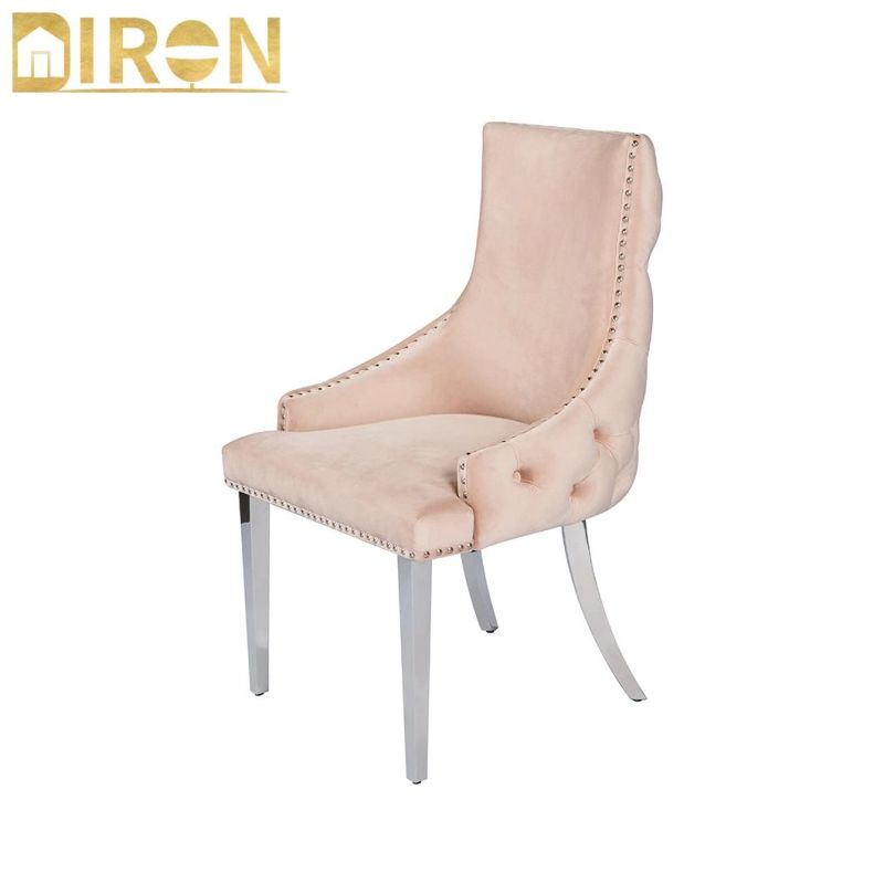 China Factory Supply Customized Home Restaurant Furniture Without Armrest Dining Table Chair