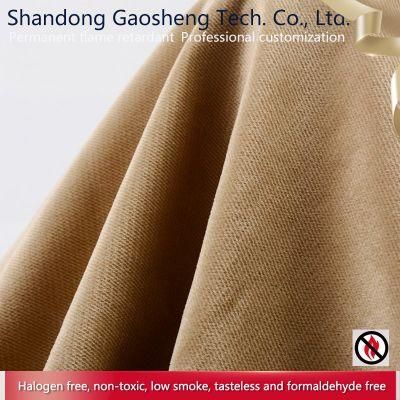 Flame Retardant Polyester Fireproof Fabric Linen-Like for Furniture Curtain