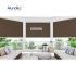 Customzed Smart Control Windproof Fabric Patio Roller Blinds Exterior Installation