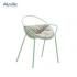 New Hot Sale Green Upholstered Fabric Outdoor Armless Dining Chair