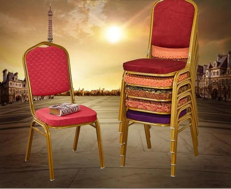 Wedding White Golden Modern Hotel Church Banquet Dining Chair