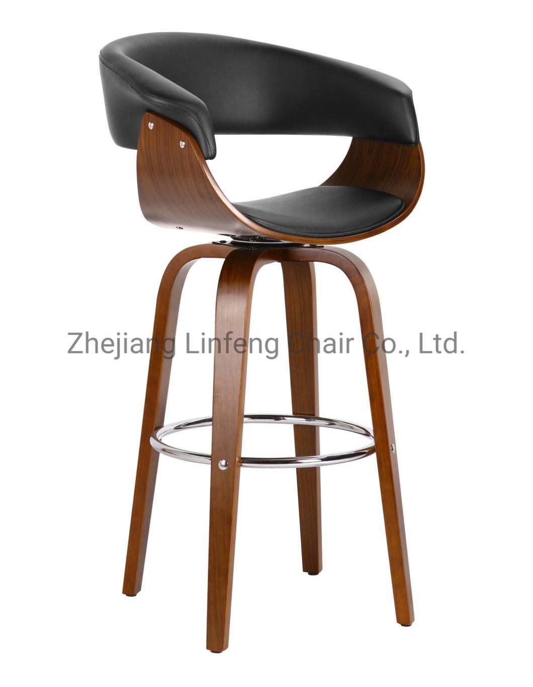 Wood Bar Stool Freestyle Classy Plywood 360 Degrees Rotatable Bar Chair