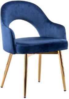 2021 Fabric Iron Metal Fabric Armchair Dining Leisure Lounge Chair