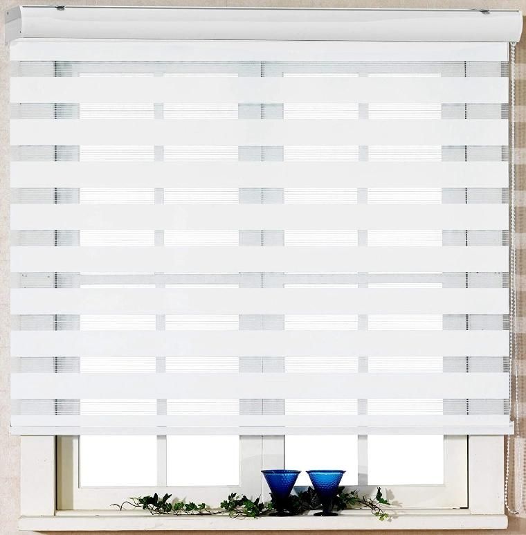 Venetian Curtain Blackout Blinds 100% Polyester Home Window Zebra Roller Blind Fabric