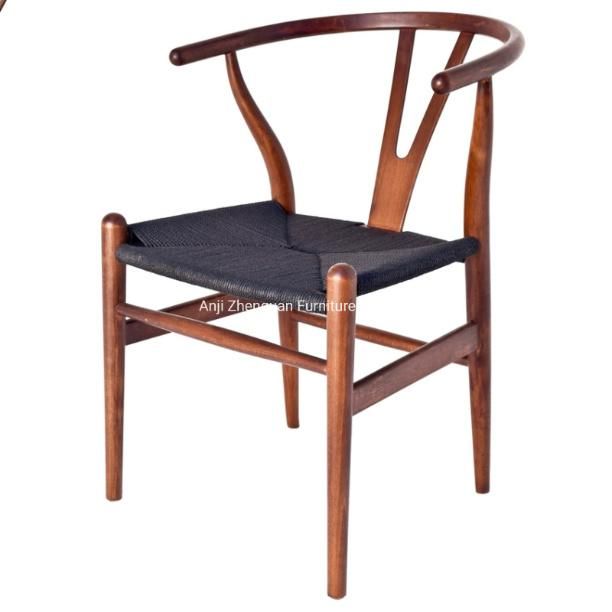 Hot Selling Wishbone Wood Home Rattan Garden Furniture Dining Chair (ZG16-012)