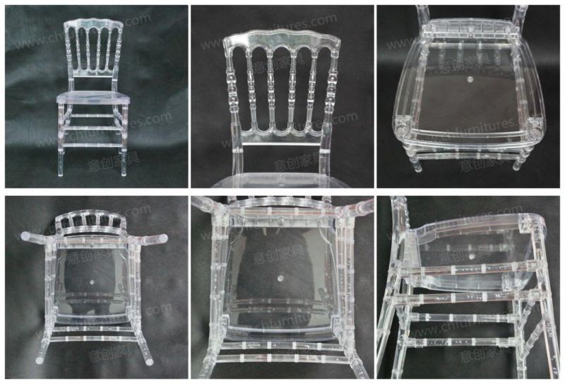 Transparent Resin Hotel Indoor and Outdoor Wedding Banquet Napoleon Chair
