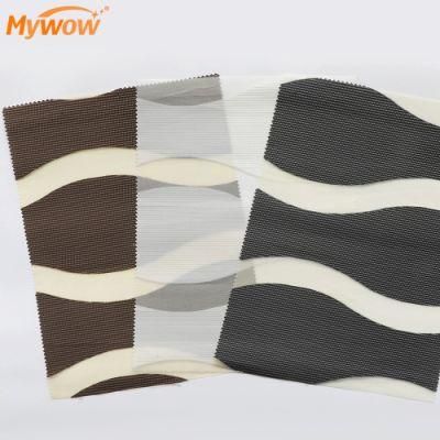 Home Furnishing Decoration 100% Polyester Horizontal Roller Window Day Night Blackout Zebra Fabric Blinds Shade