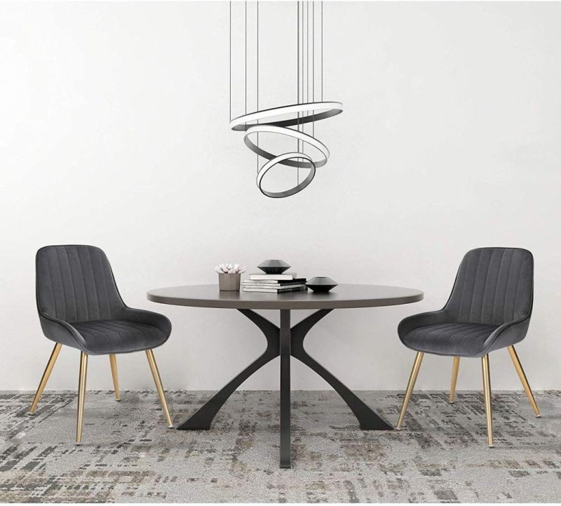 Free Sample Dining Modern Pink Fabric Blue Black Crushed Grey Gold Dine Table Tufted Luxury French Velvet Chair