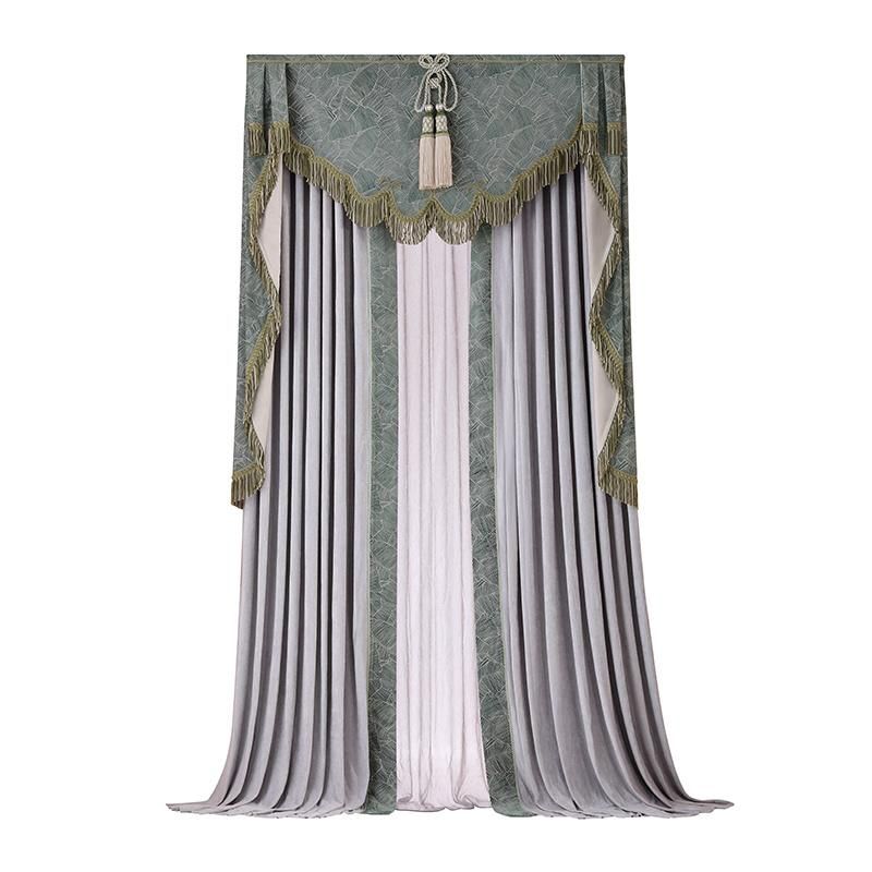 High-End Luxury Blackout Velvet Curtain Fabric Velvet Curtains for Hotel Villa Apartment Bedroom Living Room Velvet Curtain