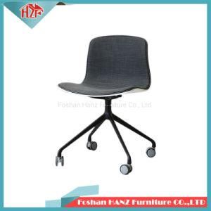 Fashionable Plastic Back with Fabric Seat Swivel Office Chair
