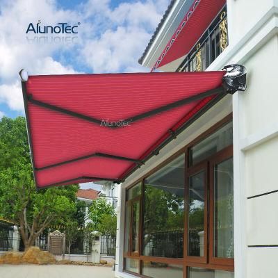 Durable Soild Fabric Waterproof Folding Roof Pergola Patio Canopy Gazebo Canvas Retractable Awnings Electric Half Cassette Awning
